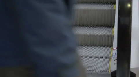Escalator in modern office building Stock Footage 47952775