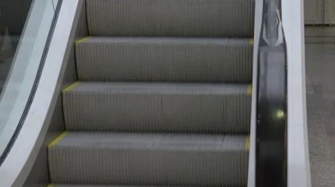 Escalator in modern office building Stock Footage 48034047