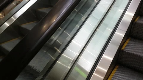 Escalator movable staircase Stock Footage 89179776
