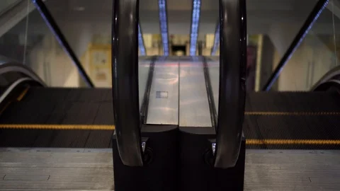 Escalator movement in both directions Stock Footage 112004153