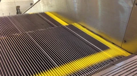 Escalator moves down Stock Footage 40580677