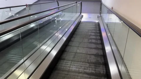 Escalator Moving Downwards Stock Footage 286876063