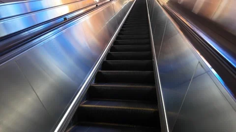Escalator moving up Stock Footage 280942052