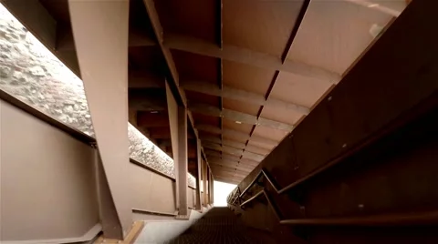 Escalator, moving staircase. 4K. Stock Footage 55841423