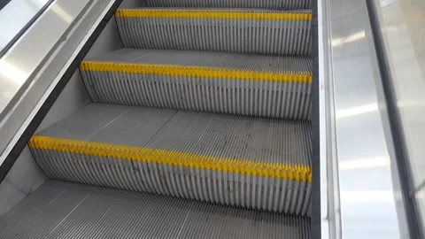 Escalator moving up in a station. Stock Footage 110912701