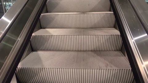 Escalator moving in the underground Stock Footage 70738489