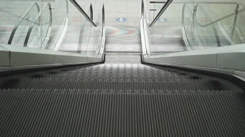 Escalator moving upwards Stock Footage 56687652