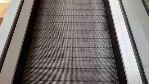 Escalator path at the airport Stock Footage 92576919