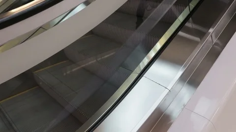 Escalator in public places Stock Footage 121107982