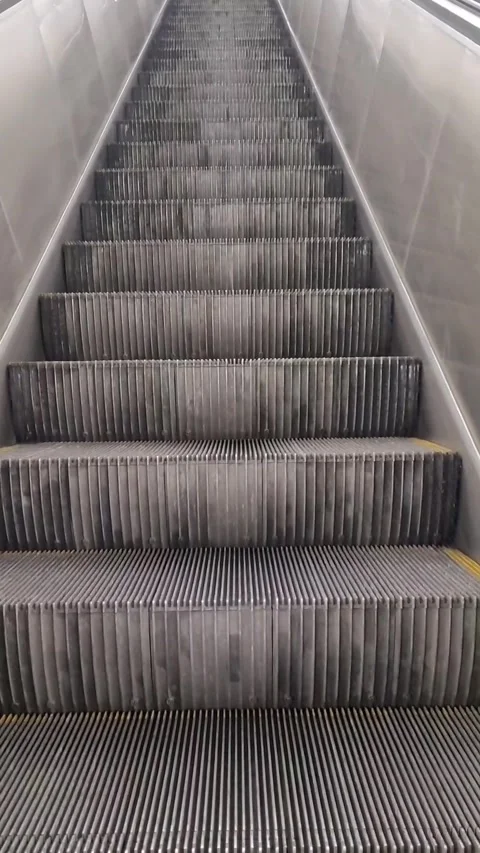 The escalator in the railway is moving Video stock 295068962