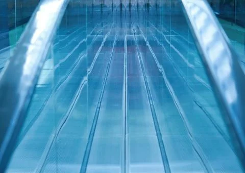 Escalator reflections Stock Photos