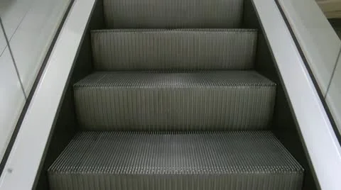 Escalator in shopping center Stock Footage 12320638
