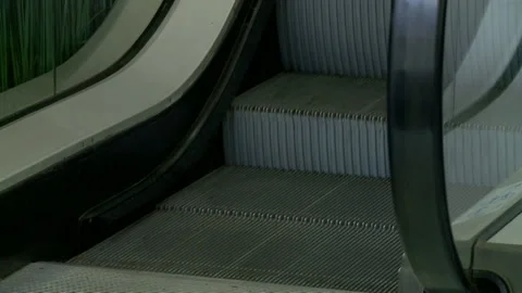 Escalator in shopping center Stock Footage 85624225