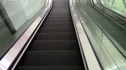 Escalator of a shopping mall Stock-Footage 47023475