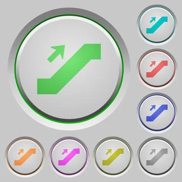 Escalator up sign push buttons Stock Illustration