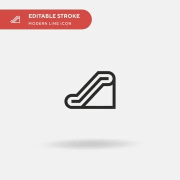 Escalator Simple vector icon. Illustration symbol design template for web mob Stock Illustration