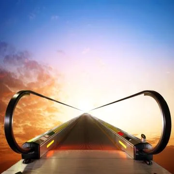 Escalator to the sky Stock Photos