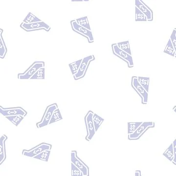 Escalator stair glyph vector seamless pattern sign 库存插图
