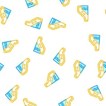 Escalator stair vector seamless pattern line Stock Illustration