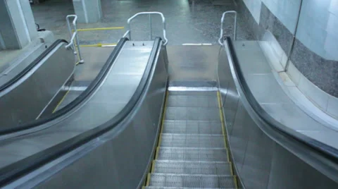 Escalator stairway Stock Footage 39587782