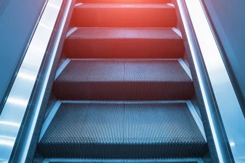 Escalator step inside 库存照片