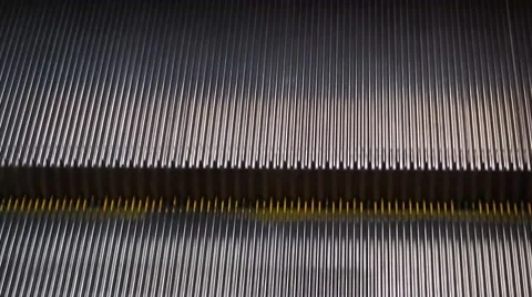 Escalator step.  moving staircase in metro Stock Footage 65290550