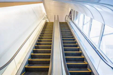 Escalator step Stock Photos