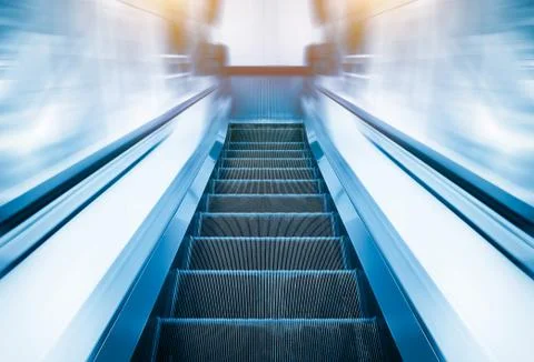 Escalator step Stock Photos