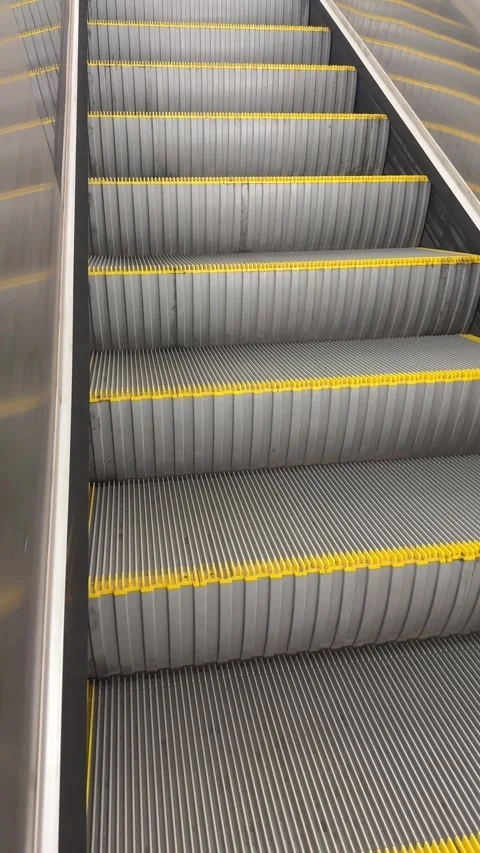 Escalator steps moving up, steps view. City life, metro, subway or underground Stock-Footage 322023990