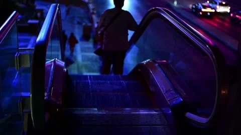 Escalator on the Strip Stock Footage 137139703