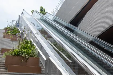 Escalator in the subway Stock Photos