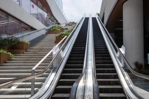 Escalator in the subway Stock Photos