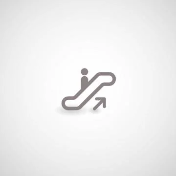 Escalator symbol Stock Illustration