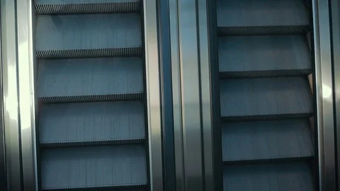 Escalator Texture Background Top View in 120 fps slow motion Stock Footage 104620317