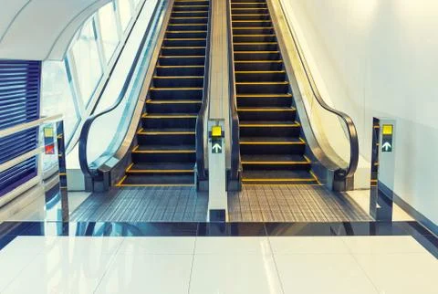 Escalator Tile Floor Stock Photos