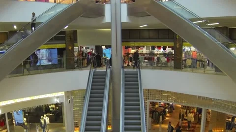 Escalator time lapse camera in motion Stock Footage 49428660