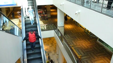Escalator Time Lapse Stock Footage 620985