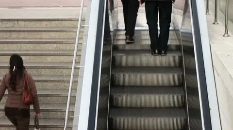 Escalator Time Lapse Stock Footage 9903343