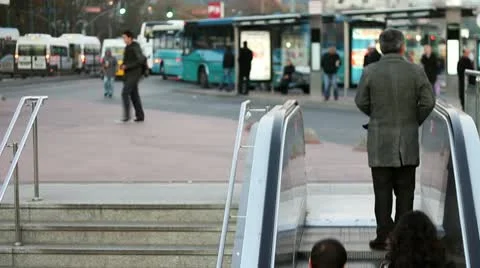 Escalator Time Lapse Stock Footage 9910875