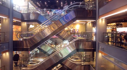 Escalator, Time-Lapse Stock Footage 60638643