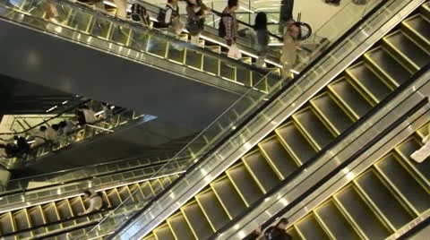 Escalator time lapse at Tokyo Sky tree Stock Footage 11125366