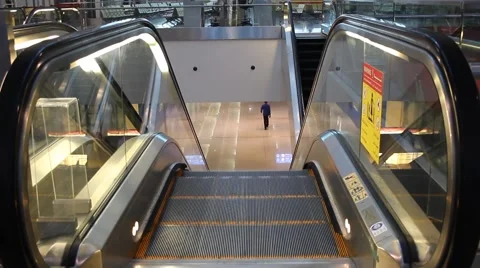 Escalator, top view Stock Footage 58801311
