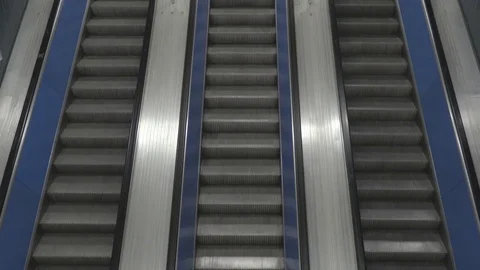 Escalator from top view Stock Footage 72261603