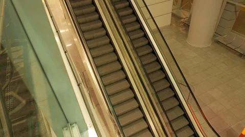 Escalator. Top View Stock Footage 89727608