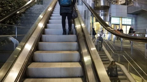Escalator uphill Stock Footage 103273677