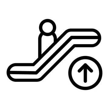 Escalator up Vector Icon Design Illustration Stock Illustration