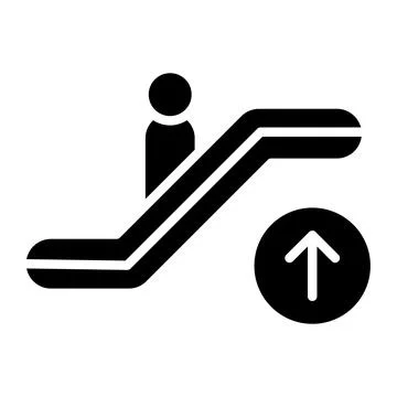 Escalator up Vector Icon Design Illustration Stock Illustration