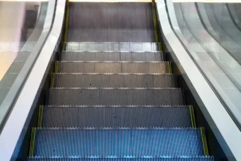 The escalator is working. Foto stock
