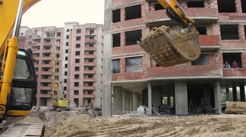 Escalator works in construction Video stock 68807581