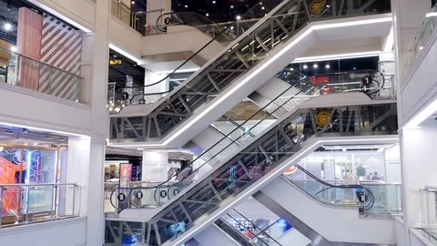 Escalator-zomout Stock Footage 124151872